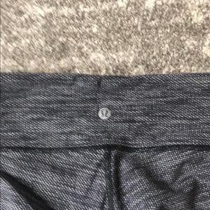 Grey and black Lululemon full-length leggings